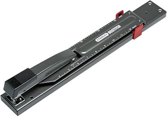 Bostitch Office Anti-Jam Long Reach Stapler, 20 Sheet Capacity, Adjustable, Durable, Black