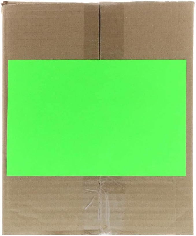 JAM PAPER Shipping Labels - Half Page - 5 1/2 x 8 1/2 - Neon Green - 50/Pack