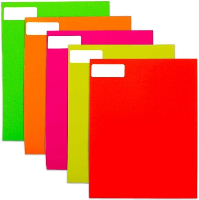 JAM PAPER Return Address Labels - Standard Mailing - 1 x 2 5/8 - Assorted Neon Colors - 600 Shipping Labels/Pack