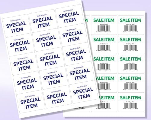 NextDayLabels 2.69x2 Inch Rectangle Stickers White Blank Labels for Laser Inkjet Printer - 15 Per Sheet Self-Adhesive Shipping Name Tags Product Made in USA - 15,000 Labels