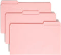 Smead File Folder, Reinforced 1/3-Cut Tab, Legal Size, Pink, 100 per Box (17634)