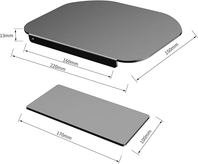 Steel Bracket Plate Reinforcement for Glass Desk, Fits Most Monitor Stand Grommet C Clamp Installation Hole Reinforcement