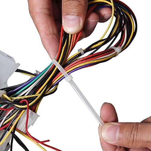 4 Inch Grey Zip Ties (100 Pieces), 18lb Strength, Nylon Gray Cable Wire Ties