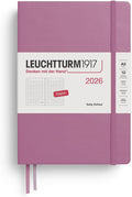 LEUCHTTURM1917 - Daily Planner 2026, Hardcover, Medium (A5), Dotted, Dusty Rose (Jan 1 - Dec 31, 2026)