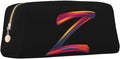 Cute Initial Pencil Case for Kids Simple Leather Pencil Pouch for Boys Girls Letter Design Pencil Box Pen Bag Pencil Pouch Office Stationery Organizer, Rainbow Letter Z