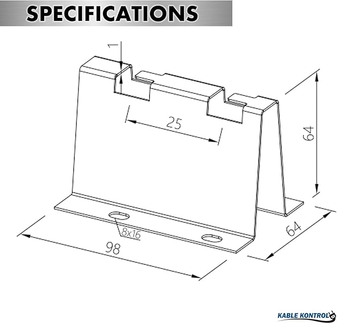 Kable Kontrol Stainless Steel Floor Supports – 2" H Wire Mesh Cable Tray Support - Wire Mesh Tray Cable Management Rack Cable Basket, NEC Approved for Network, Fiber Optic, Cabling Accessory