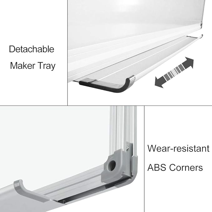 XIWODE Large Magnetic Dry Erase Board，Whiteboard for Wall, 36 x 60 inches, Whiteboard Marker Board Writing Board，Silver Aluminum Frame, Durable， for Home School & Office