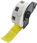 BETCKEY - 1 Inch Large Round Labels Replacement for Brother DK-1218 (0.94 in Dia), Compatible with Brother QL Label Printers [1 Rolls/1000 Labels, Yellow]