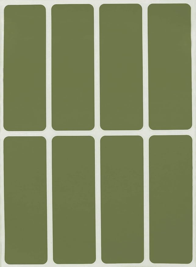 Royal Green Write On Labels Color Coding Stickers for File Folders in Olive Green 3x1 inch - 800 Pack