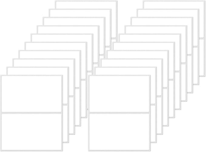 FINDAT Color Coding Stickers Rectangle 3×2 Inch Vinyl White Sticker Removable Waterproof Writable File Folder Moving Labels for Boxes Home Office Marking 40 PCS