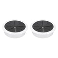 uxcell 2 Pcs Desk Grommet, 3.15 inch 80mm Desk Cable Hole Cover Wire Hole Insert for Home Office Table Cabinet Cord Organizer, Black/White