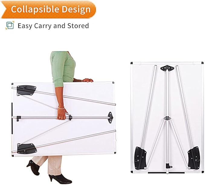 VIZ-PRO Whiteboard Easel, 36 x 24 Inches, Portable Dry Erase Board Height Adjustable With Flipchart Pad