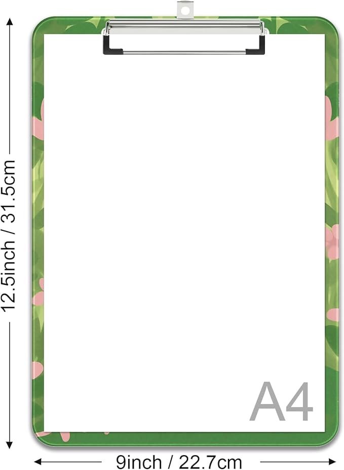 Rimilak Plastic Clipboards with Metal Clip, A4 Letter Size 9 x 12.5 in, Office Decorative for Students Women Men and Kids, Cute Custom Pattern, Kind Cat