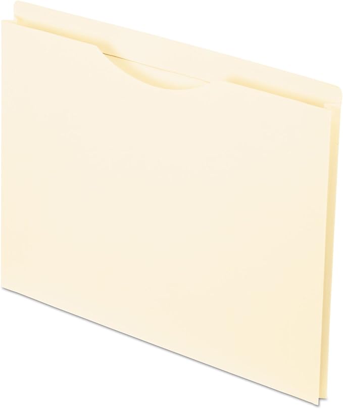 Pendaflex Reinforced File Jackets, Letter Size, Manila, 1" Expansion, Reinforced Straight-Cut Tabs with Thumb Cut, 50 per Box (22100)