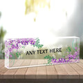 Lavender Name Plate Office Desk Name Plate Personalized - Custom Acrylic Name Plates for Desk - Employee Appreciation Gifts - Office Gifts for Teacher,Boss,Nurse,Lawyer,Women Office