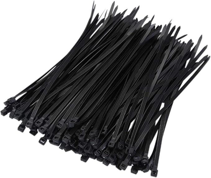 150 Pieces Multi-Purpose Cable Zip Ties 8 Inch,Self Locking Black Zip Ties with 50 Pounds Tensile Strength