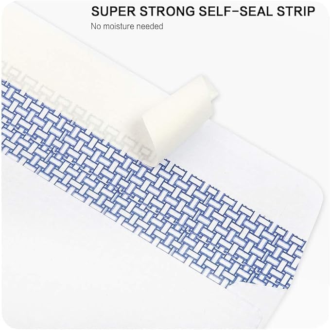 #8 Double Window Security Check Envelopes, No.8 Double Window Bussiness Envelopes Designed for QuickBooks Checks - Computer Printed Checks - 3 5/8 X 8 11/16 (NOT for INVOICES) - 24 LB - 100 PACK