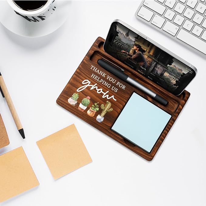 Boss Bosses Day Gifts for Women Men Manager Funny Office Decor for Women Wooden Sticky Note Holder National Boss Day Decorations Gifts for Supervisor Leader HR Coworker Men Manager Office Desk Decor