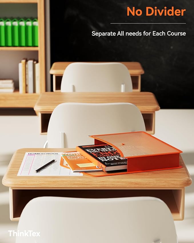 ThinkTex Plastic Expanding File Folder, Transparent envelopes with Snap Closure, No Dividers, Large Capacity, Assorted Colors, Fit Letter/A4 Size - 5 Packs