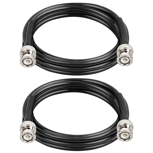 2PCS BNC Male to BNC Male Coax Cable 6ft, 50 Ohm RG58 Coaxial Cable with BNC Connectors