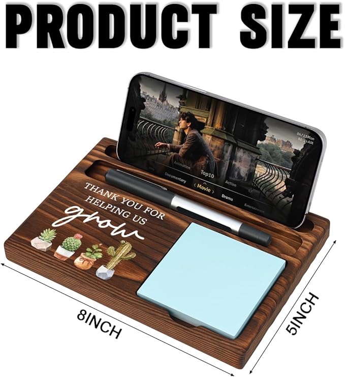 Boss Bosses Day Gifts for Women Men Manager Funny Office Decor for Women Wooden Sticky Note Holder National Boss Day Decorations Gifts for Supervisor Leader HR Coworker Men Manager Office Desk Decor