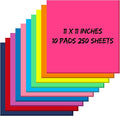 Zubebe 10 Pads 11 x 11 Inch Large Sticky Notes Jumbo Bright Colors Sticky Notepads Self Stick Note Square Memo Post Stickies for Office School, 25 Sheets/pad
