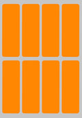 Rectangular Sticker Labels 3x1 inch (75mm x 25mm) Neon Orange Labeling Sticker Sheets 864 - Pack by Royal Green
