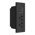 LIDER PD 36W Recessed Outlet Station with USB-A and USB-C Ports, Desktop Power Grommet, Power Delivery, Tamper-Resistant Receptacles, Power Strip for Desks and Cabinet, Black, 6.5ft Cord, ETL Listed