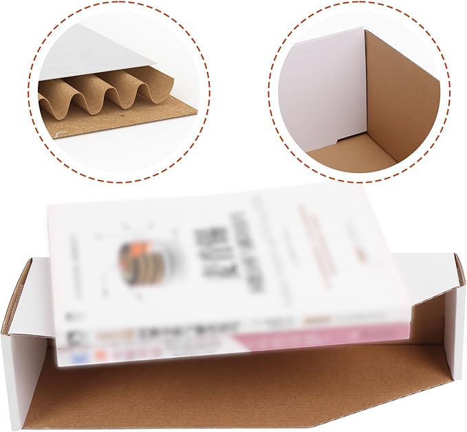 ZBEIVAN Cardboard Storage Bins Boxes 35 Packs 12x3x4.5 Inches, Easy Assembly Pantry Organizer Bins for Shelf, White