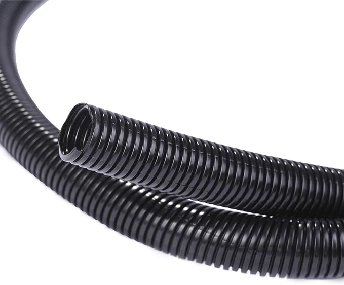 Alex Tech 50ft - 1 inch Split Wire Loom Tubing - Black