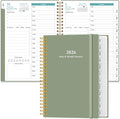 2026 Daily & Monthly Planner - One Page Per Day, Daily Planner 2026 from January 2026 to December 2026, Planner 2026 with 12 Monthly Tabs, 6.4" x 8.5", Green