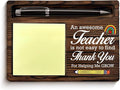 Teacher Gifts for Women Men Sticky Note Holder Thank You Appreciation Gifts for Teacher, Thank You for Helping Me Grow Self-Stick Note Pad Holders Home Office Decor
