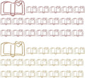 OWLFAVO 40pcs Book Shape Paper Clips with Clear Box, Rose Gold and Yellow Gold, Funny Cute Paperclips Bookmarks Planner Clips for Fun Office Supplies School Gifts Wedding Decoration