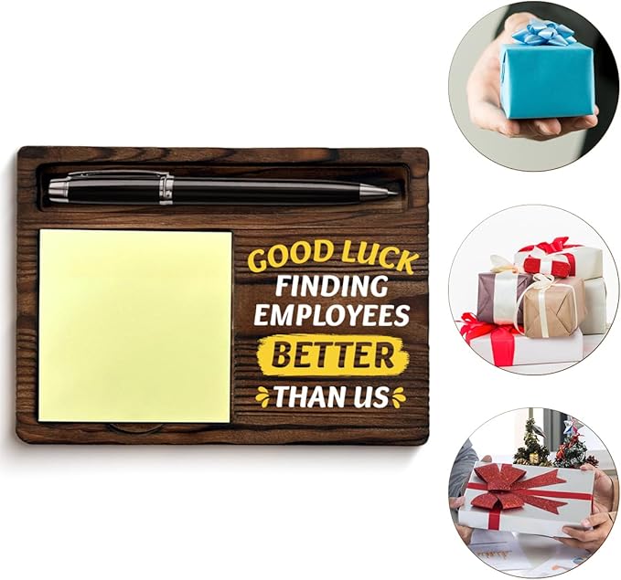 Funny Boss Gifts for Boss's Day Leaving Going Away Thank You Birthday Retirement, Best Boss Gifts Sticky Note Holder for Bosses Office Decor