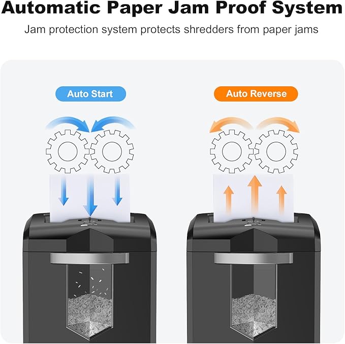 Bonsaii 16-Sheet Micro-Cut Paper Shredder 60-Minute Heavy Duty Office Use with 6-Gallon Bin P-4 Security for CD Credit Card and Staples