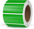 Meitaat Green Rectangle Stickers 2 x 1 Inch Color Coding Labels Vinyl Roll Self-Adhesive Waterproof Removable 500 PCS