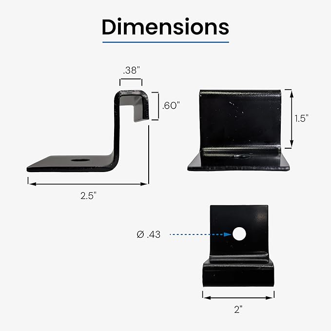 ICC Cable Runway Wall Bracket – 2-Pack | Steel, Black Powder Coat, Flush Wall Mount