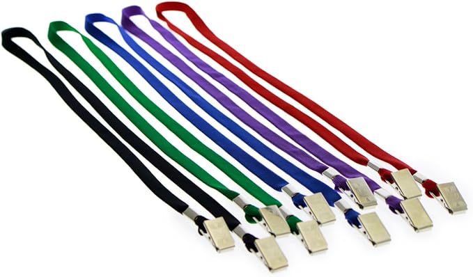 Bulk 100 Pack - Face Mask Lanyards - Premium Comfortable Neck Straps for Tickets, Badge Holders - Twist Free 2 Hook Design (1 on Each End) for Special Event Badges & Ticket Holders (Assorted Colors)