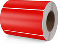 Meitaat Red Rectangle Stickers 4 x 2 Inch Color Coding Labels Vinyl Roll Self-Adhesive Waterproof Removable 500 PCS