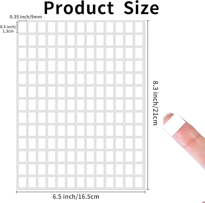 Yeachlaing 3040 Pcs Matte Small White Labels Stickers Blank Labels Removable Price Tags Labels Stickers for Jars Boxes File Folders Envelopes School Office Kitchen (13 X 9 mm)