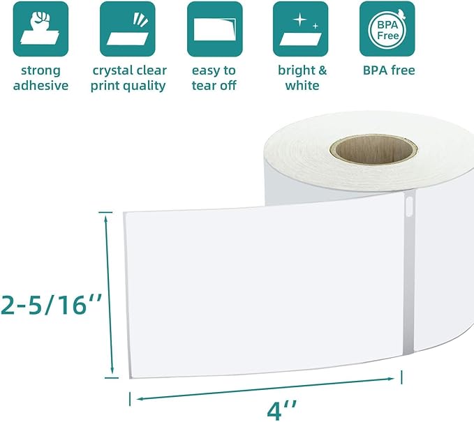 7200 Pcs Replacement Compatible for Dymo 30256 2-5/16" X 4" Shipping Labels（Not for Dymo 550, 5XL）, LabelChoice 24 Rolls Direct Thermal Label Used with Dy-mo Labelwriter 450,450 Turbo, 4XL