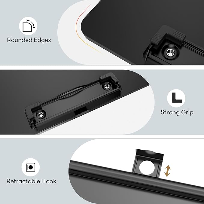 Zoenley Legal Size Clipboard Set of 6, Black 8.5 x 14 Clip Board for Lawyer, Nurse, Business, with Low Profile Black Clip, Office & School Supplies