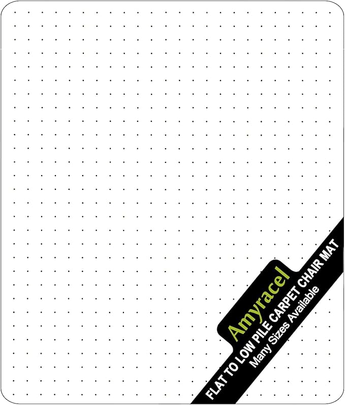 Amyracel Office Chair Mat for Low Pile Carpets, 53” x 45” Office Mats for Rolling Chairs, Clear Desk Chair Mat for Carpeted Floors, Easy Glide Floor Protector for Desk Chair