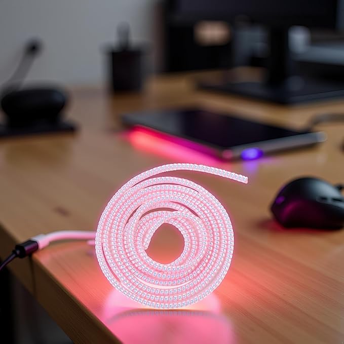 Cable Protector Animal Proof Wire Repair, Pink Cord Protector for Pets Headphone Saver Spiral Cable Wrap Strain Relief, Cord Sleeve for Phone Cable USB Date Cable
