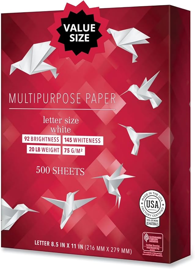 Multipurpose Copy Printer Paper, 8.5 x 11 Inches, 20 lb, Truckload, 21 Pallet, 8,400 Reams (4.2M Sheets), 92 Bright, White (840 Cartons)