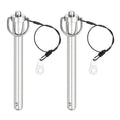 uxcell 2 Pcs Quick Release Pin, 1/2" x 4" (Dia. x L) Push-Button Ball Locking Pin, 304 Stainless Steel, Silver