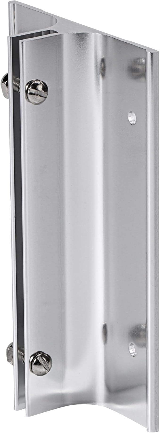 Aluminum Corridor Sign Holder, 10 Pack Direct Sign Mount Bracket, Design for Restroom, Conference Room Classic Silver Signs - 4" Length, 1/8" Substrate - Easy to Install