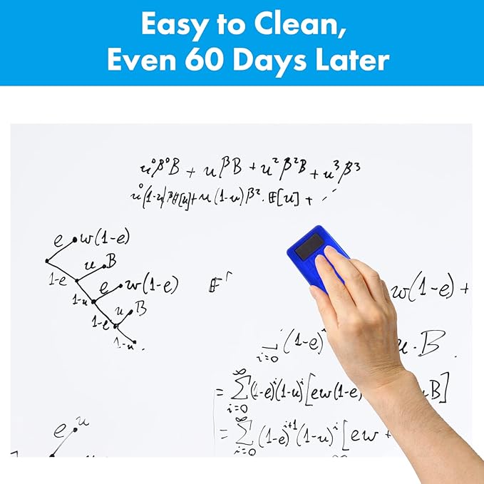 HAMIGAR Magnetic Whiteboard Contact Paper 30" x 43" Dry Erase White Board Sticker for Wall Stick on White Board Peel and Stick Wallpaper Adhesive Poster with Marker, Magnetic Eraser and Magnets