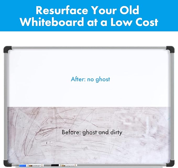 HAMIGAR Magnetic Whiteboard Contact Paper 36" x 48" Dry Erase White Board Sticker for Wall Stick on White Board Peel and Stick Wallpaper Adhesive Poster with Marker, Magnetic Eraser and Magnets