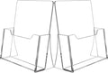 Acrylic Brochure Holder 8.5 x 11 inch 2 Pack, Clear Flyer Holder Plastic Stands for Displaying Pamphlets, Magazines, Literature, Brochures, Booklets, Menu, Desk Holder, Countertop Organizer
